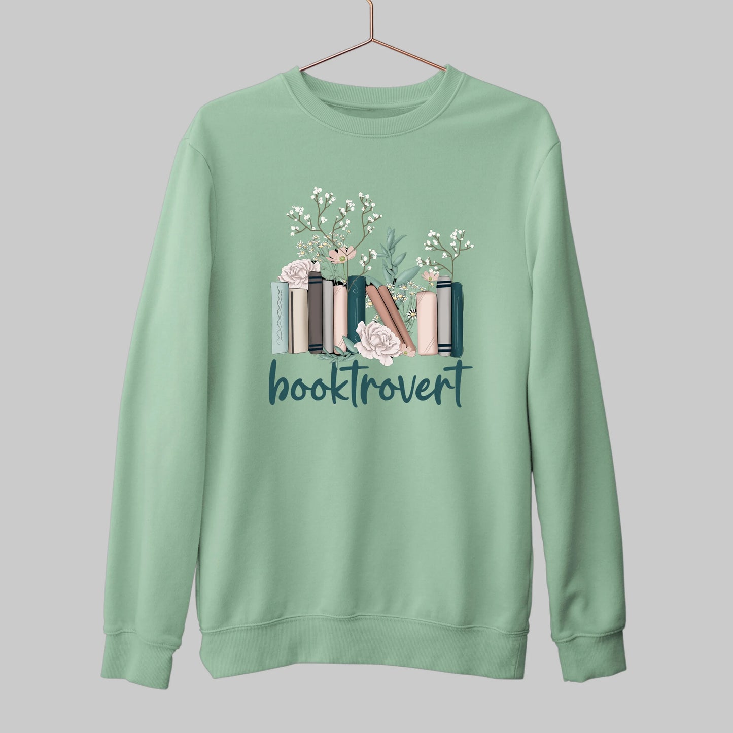 Booktrovert Floral: Cozy Sweatshirt