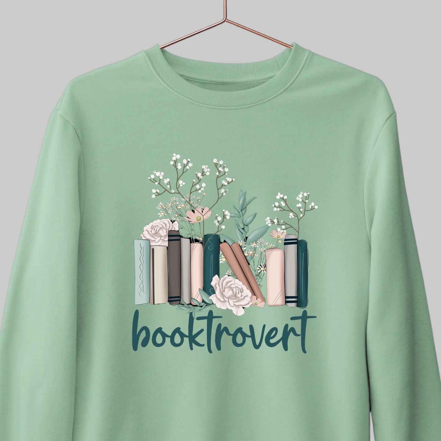 Booktrovert Floral: Cozy Sweatshirt