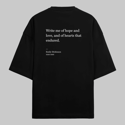 Hearts That Endured: Oversized Emily Dickinson Literature Tee
