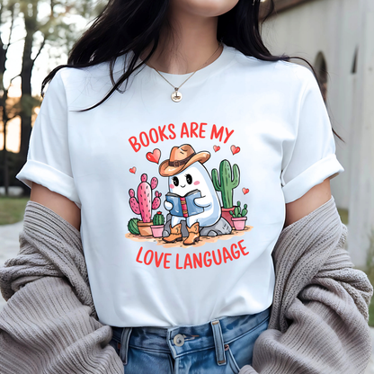 Books Are My Love Language: Ghost Tee