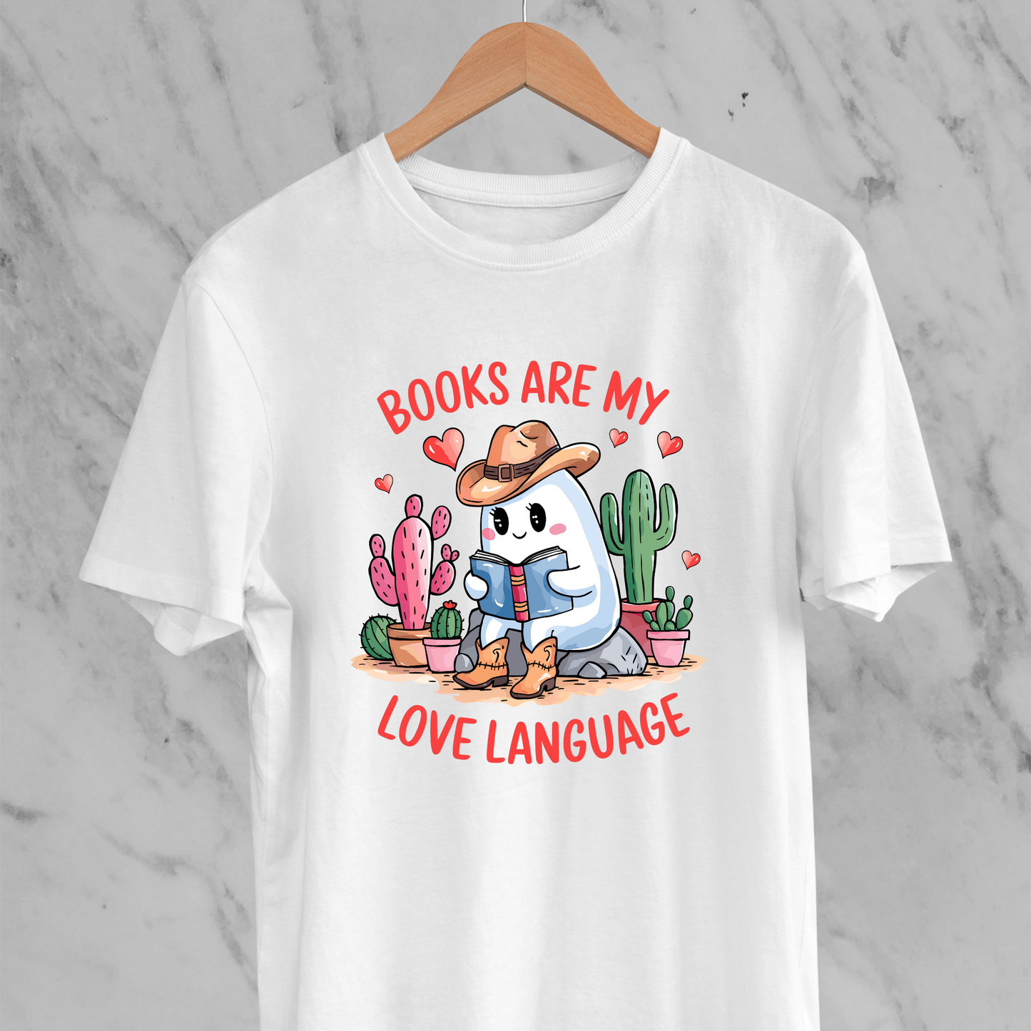 Books Are My Love Language: Ghost Tee