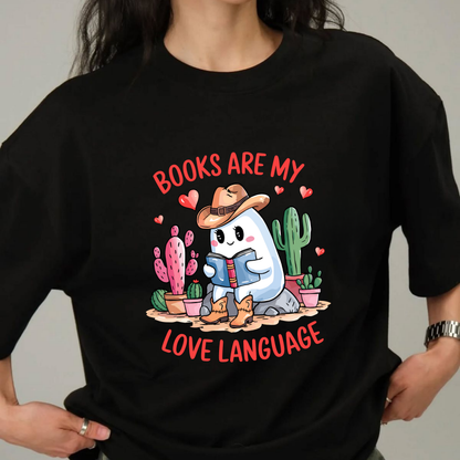 Books Are My Love Language: Ghost Tee
