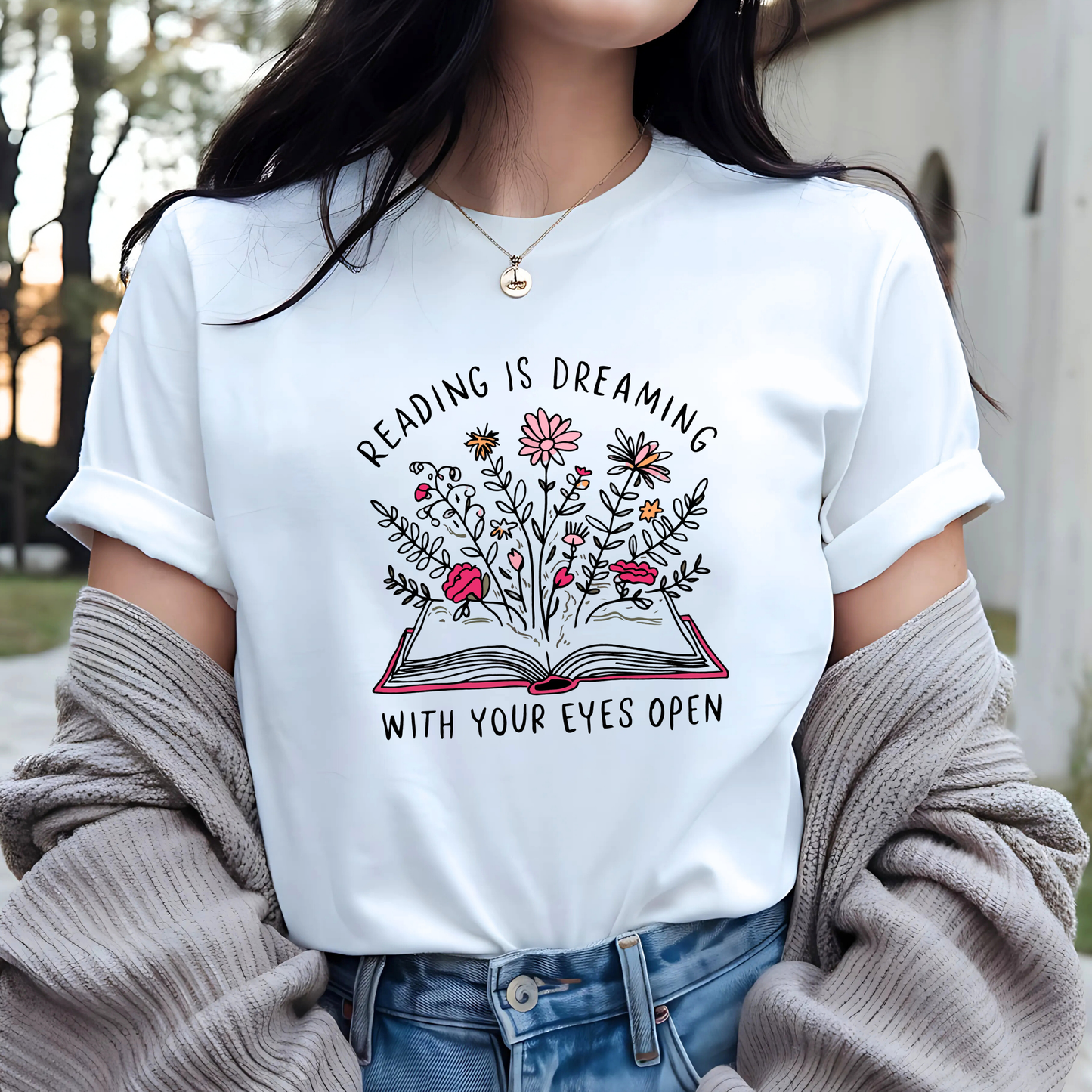 Reading is Dreaming: Floral Tee