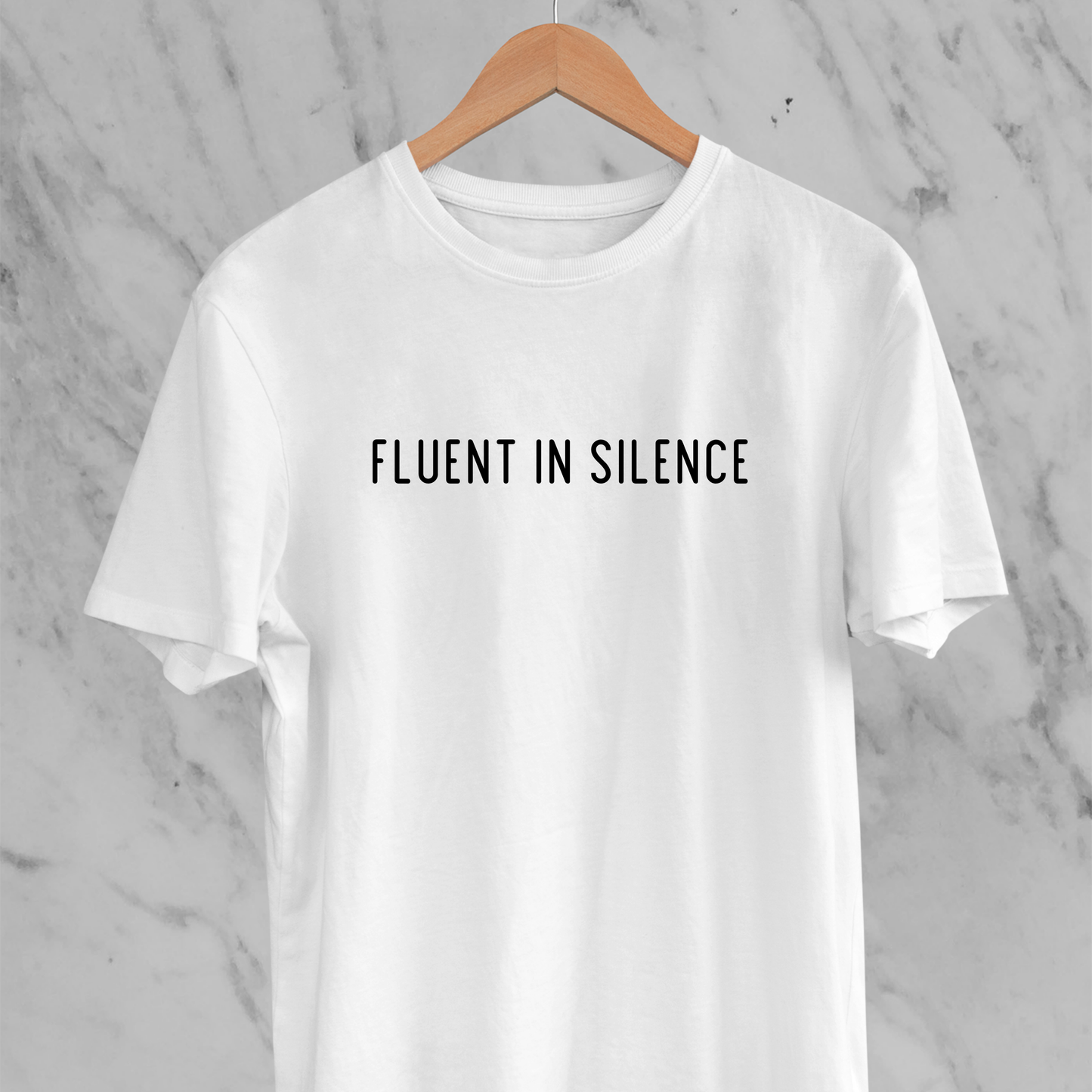 Fluent in Silence: Minimal Tee