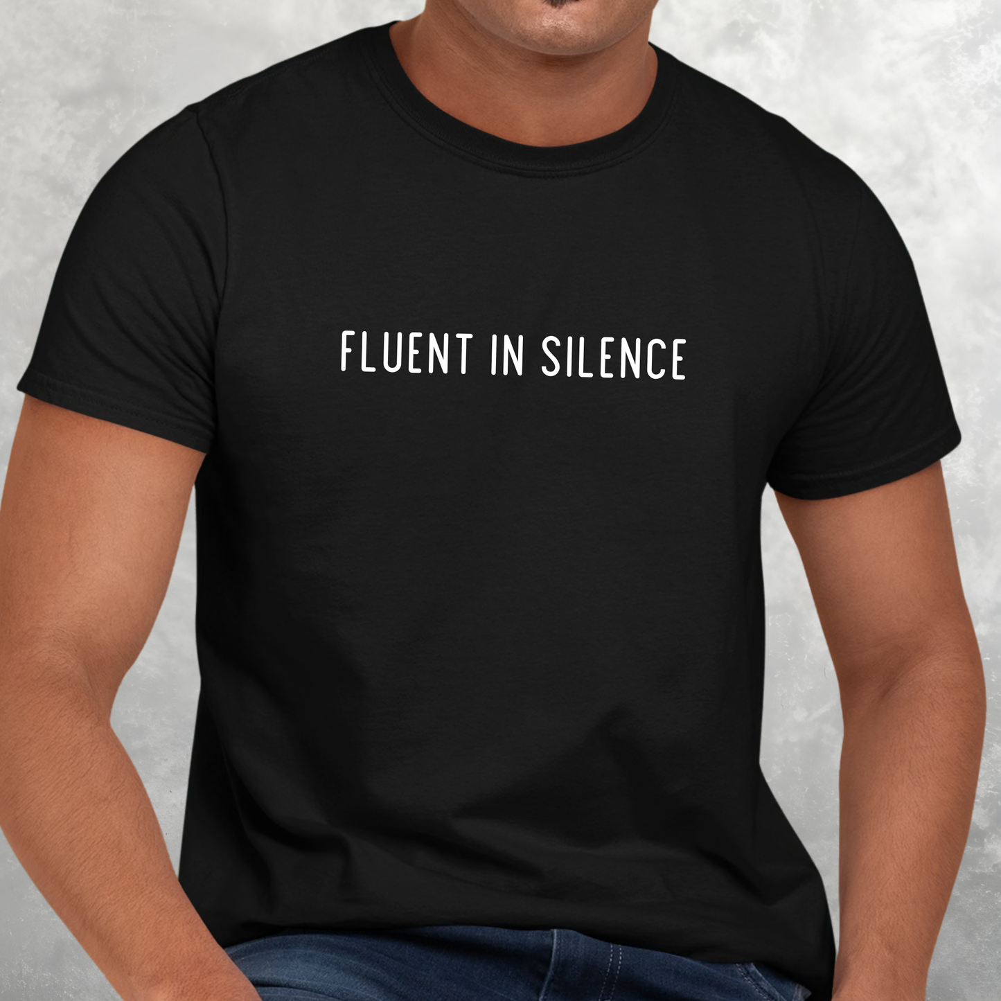 Fluent in Silence: Minimal Tee