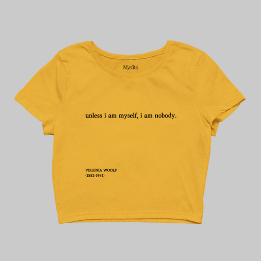 Unless I Am Myself: Crop Top [Virginia Woolf]