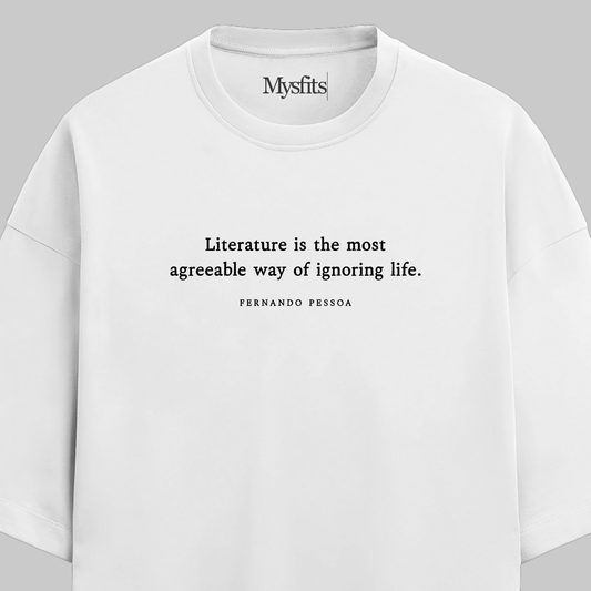 Ignoring Life: Oversized Literature Tee