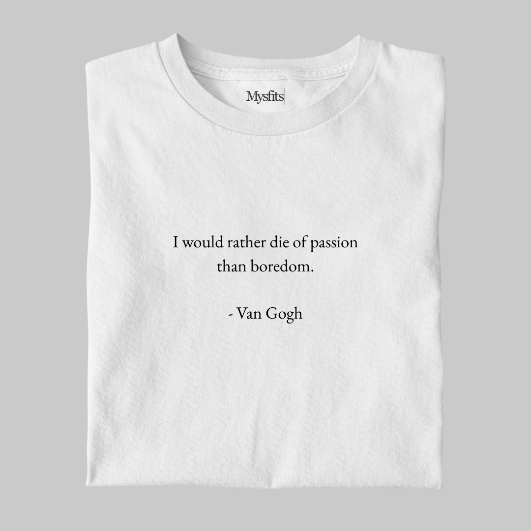 Passion Over Boredom: Minimal Literature Tee