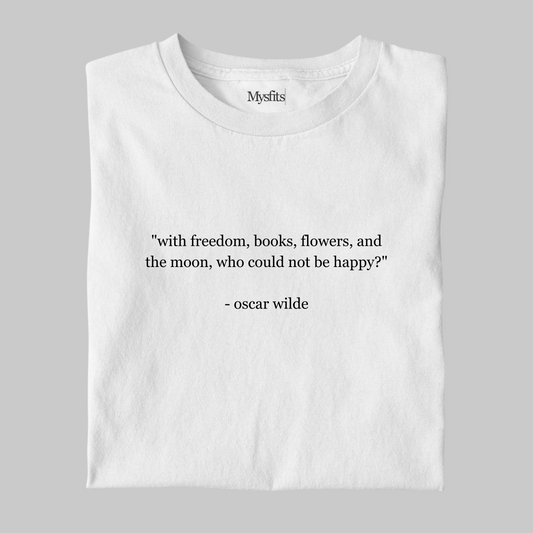 Freedom, Books, Flowers, Moon: Literature Tee