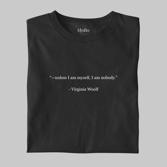 Unless I Am Myself: Minimal Literature Tee