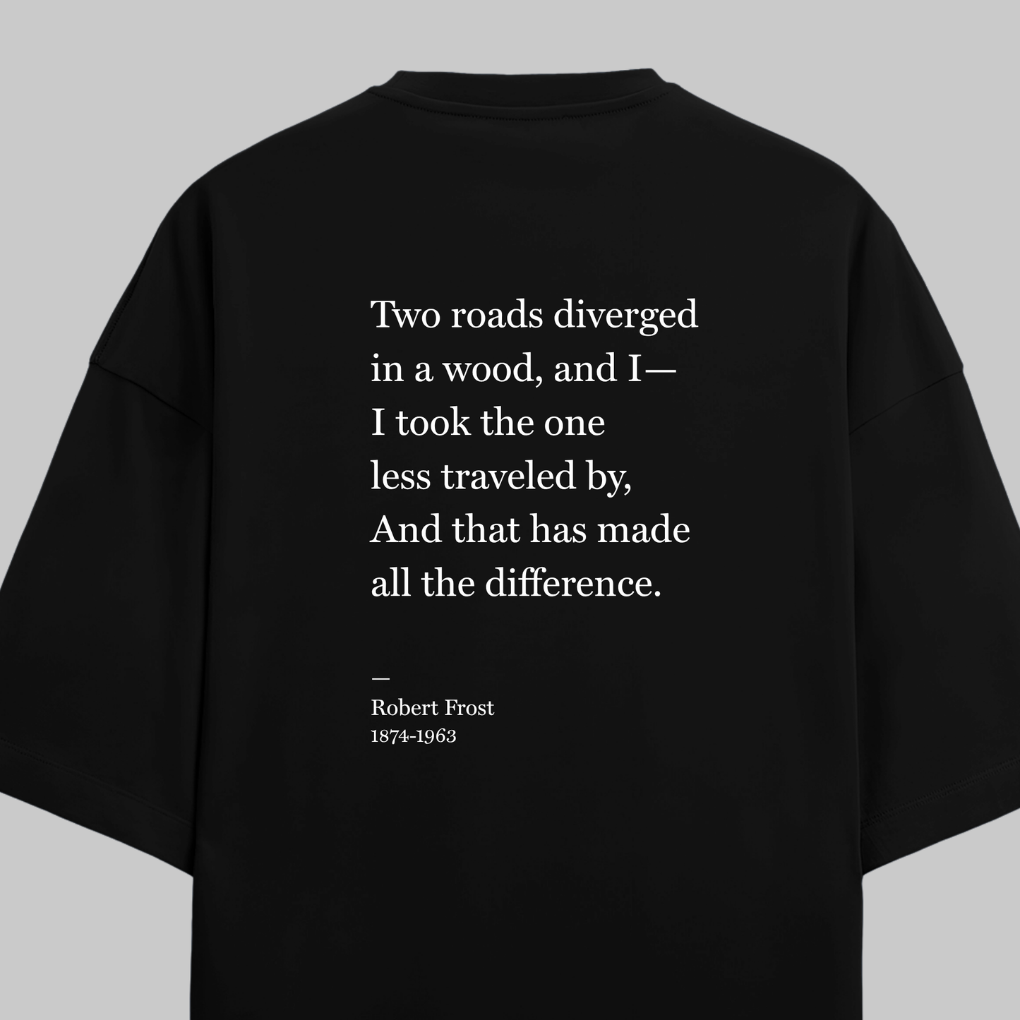 The Road Not Taken: Oversized Frost Literature Tee