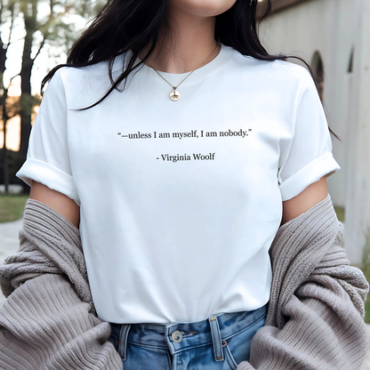 Unless I Am Myself: Minimal Literature Tee
