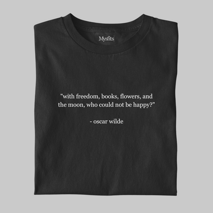Freedom, Books, Flowers, Moon: Literature Tee