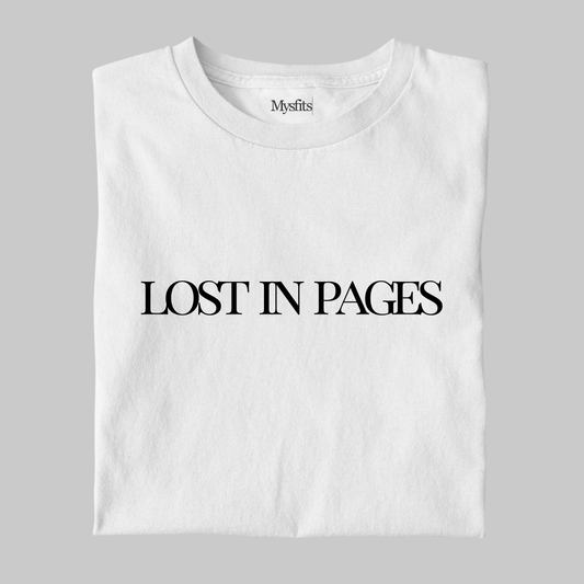 Lost in Pages: Minimal Reader Tee
