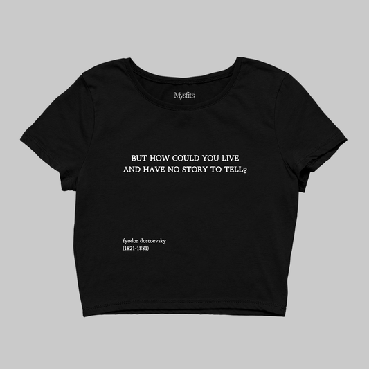 No Story: Literature Crop Top [Dostoevsky]