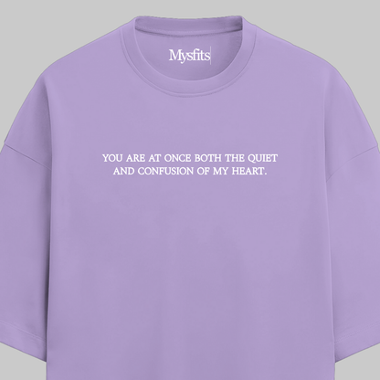 Quiet & Confusion: Oversized Literature Tee