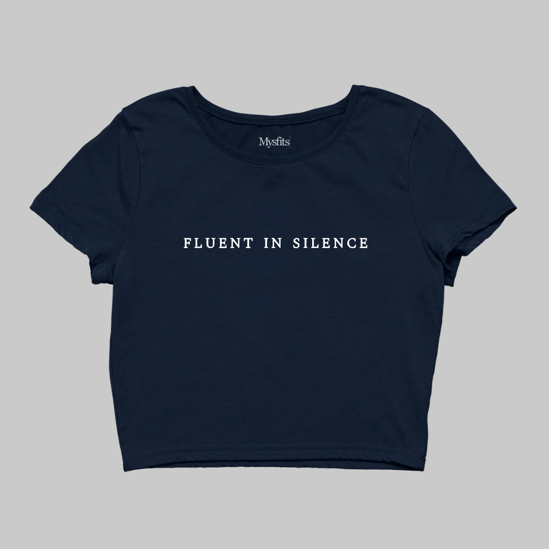 Fluent In Silence: Literature Crop Top