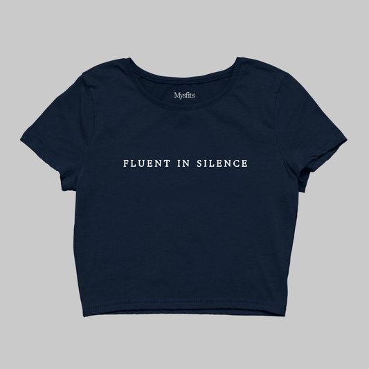 Fluent In Silence: Literature Crop Top