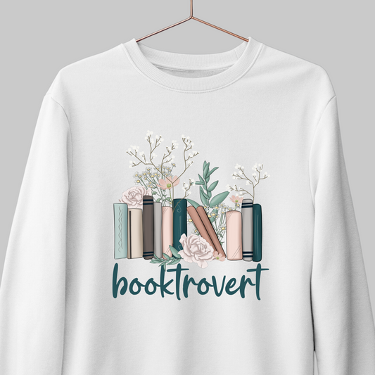 Booktrovert Floral: Cozy Sweatshirt