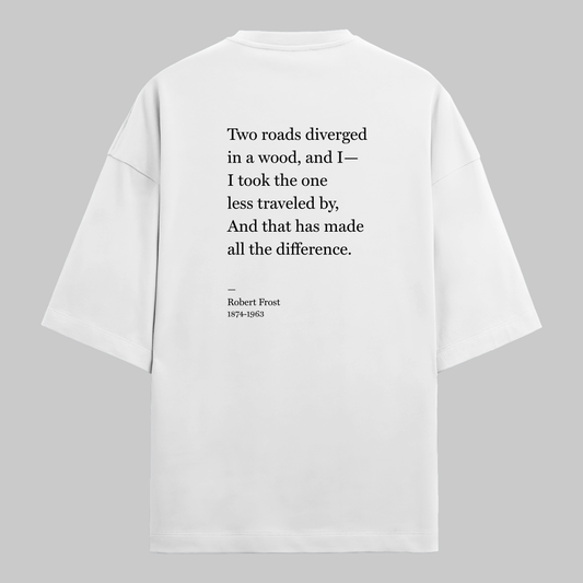 The Road Not Taken: Oversized Frost Literature Tee