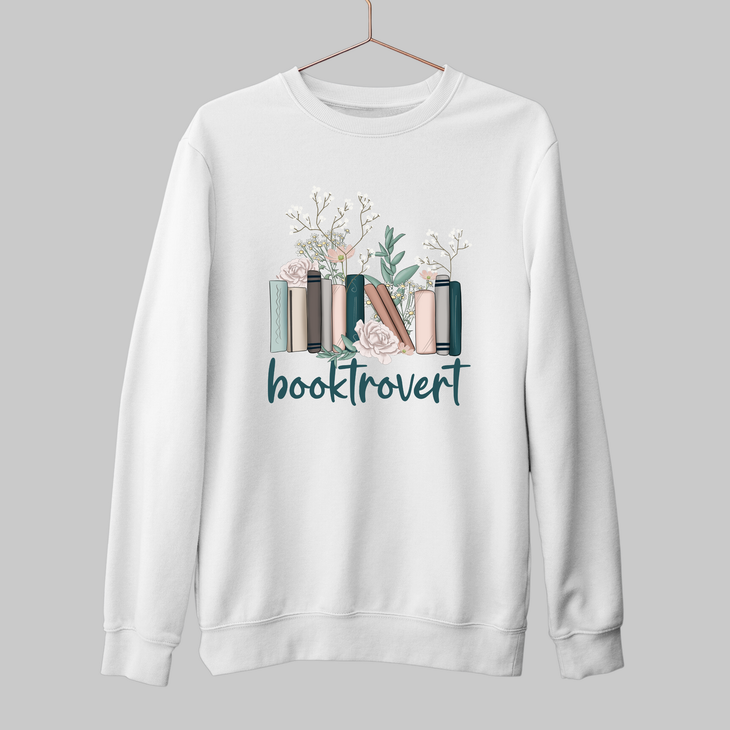 Booktrovert Floral: Cozy Sweatshirt