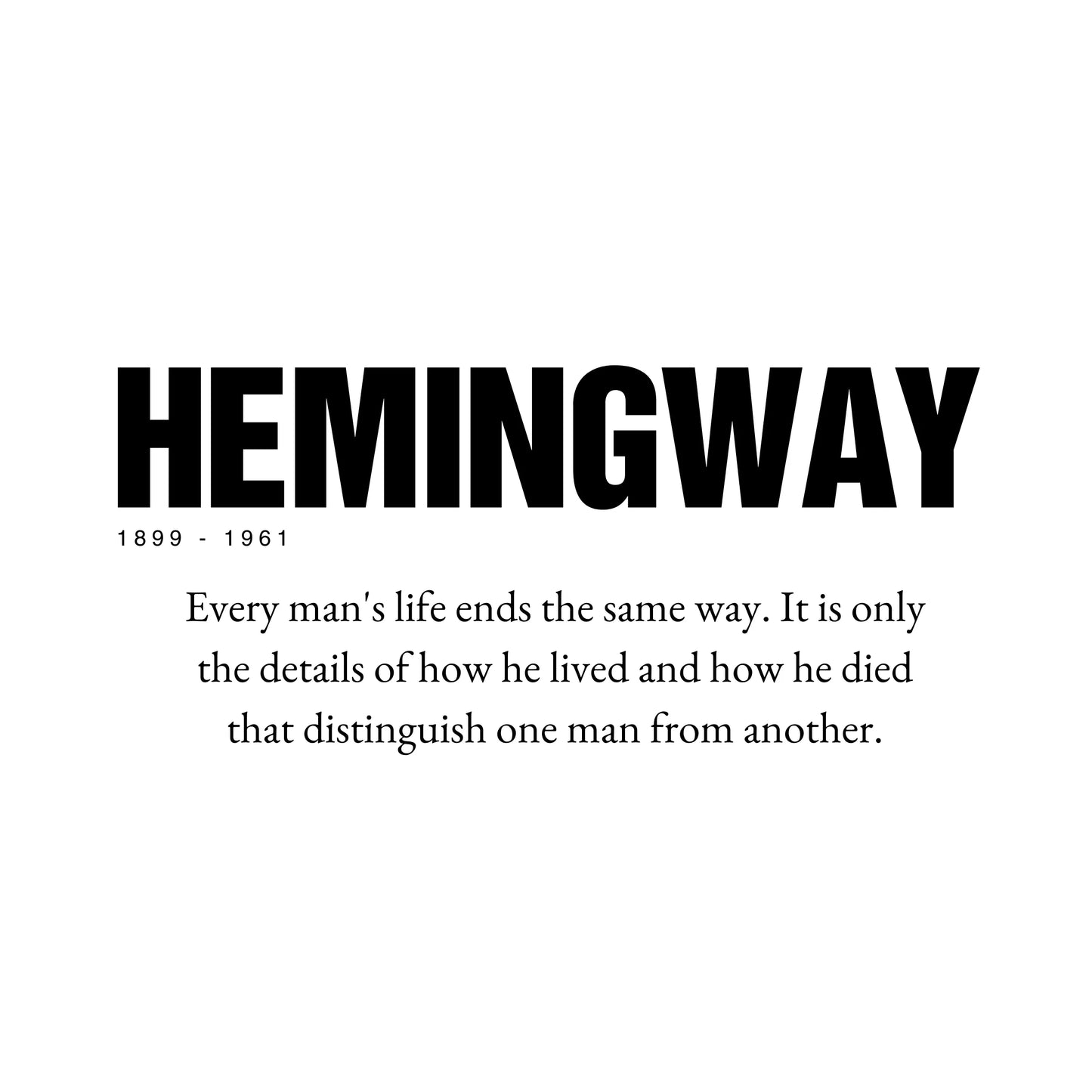 Hemingway: Literature Tee