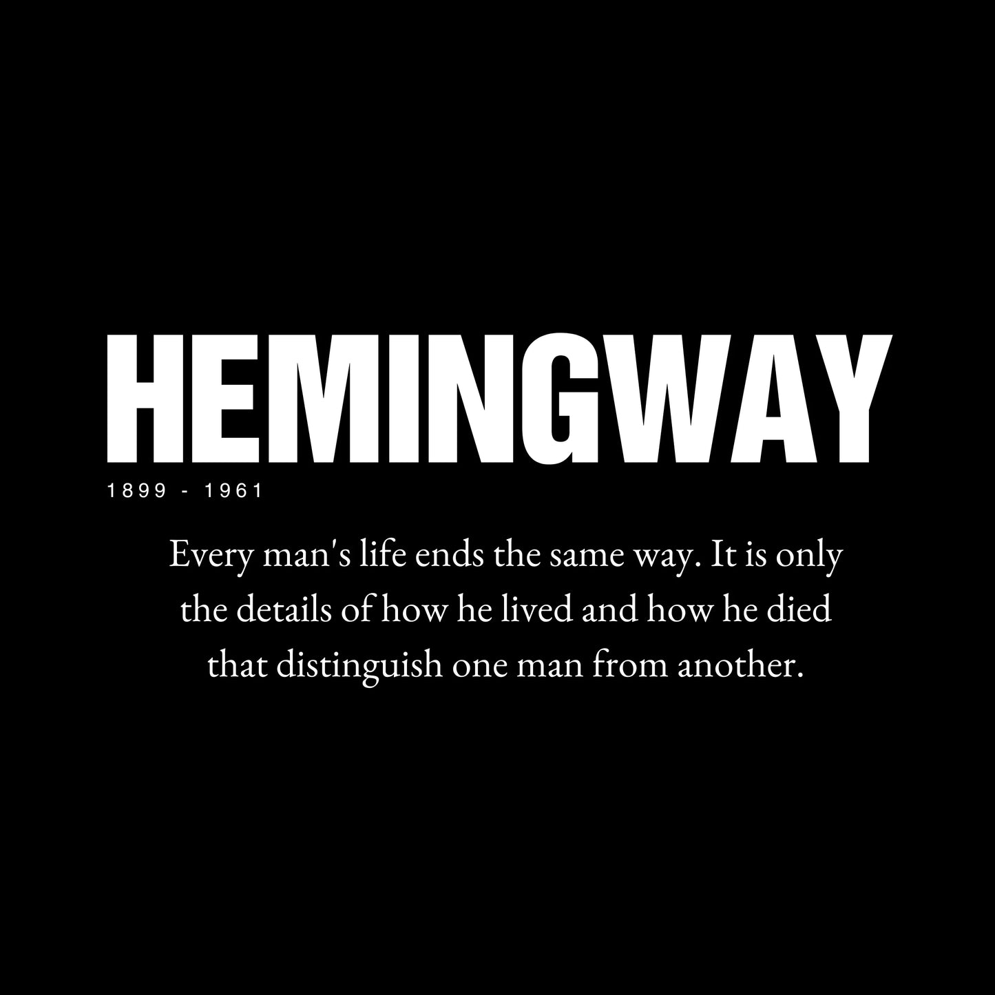 Hemingway: Literature Tee